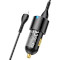 Автомобільний зарядний пристрій HOCO NZ6 1xUSB-A, 2xUSB-C, PD45W, QC3.0 Black w/Type-C to Lightning cable (6931474765192)