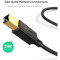 Кабель UGREEN US135 USB 2.0 AM to BM Print Cable 3м Black (10351)