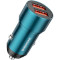 Автомобільний зарядний пристрій BOROFONE BZ19 Wisdom 2xUSB-A, 2.4A Sapphire Blue w/Lightning cable (BZ19LSU)