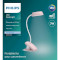 Лампа настільна на прищіпці PHILIPS LED Desk Light Donutclip Pink (929003179627)