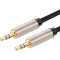 Кабель UGREEN AV125 3.5mm Male to 3.5mm Male Braided Audio Cable mini-jack 3.5mm 1м Gray (10602)