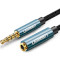 Кабель UGREEN AV118 3.5mm Male to 3.5mm Female Extension Cable mini-jack 3.5mm 2м Blue (40675)