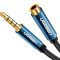 Кабель UGREEN AV118 3.5mm Male to 3.5mm Female Extension Cable mini-jack 3.5 мм 2м Blue (40675)