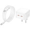 Зарядний пристрій BOROFONE BA76A Source 2xUSB-C, PD35W, QC3.0 White w/Type-C to Type-C cable (BA76ACCW)