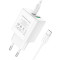 Зарядний пристрій BOROFONE BA67A 1xUSB-A, 1xUSB-C, PD20W, QC3.0 White w/Type-C to Type-C cable (BA67ACCW)