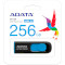 Флэшка ADATA UV128 256GB USB3.2 Black/Blue (AUV128-256G-RBE)