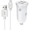 Автомобильное зарядное устройство PIKO CC-312 2xUSB-A 3.1A White w/Lightning cable (1283126538810)