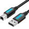 Кабель VENTION USB AM to USB BM Printer Cable 3м Black (COQBI)
