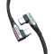 Кабель VENTION USB2.0 C Male to C Male Dual Right Angle Cable 5A 2м Gray (TANHH)