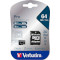 Карта памяти VERBATIM microSD Pro 64GB UHS-I U3 V30 A2 Class 10 + SD-adapter (47042)