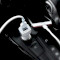 Автомобільний зарядний пристрій HOCO Z23 Grand style 2xUSB-A White w/Lightning cable (6957531078012)