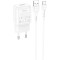 Зарядний пристрій HOCO C96A 1xUSB-A, 2.1A White w/Type-C cable (6931474766038)