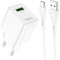 Зарядний пристрій HOCO C98A Proton 1xUSB-A, QC3.0 White w/Type-C cable (6931474766878)