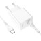 Зарядний пристрій HOCO C98A Proton 1xUSB-A, QC3.0 White w/Type-C cable (6931474766878)