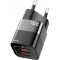 Зарядное устройство ESSAGER Square Brick 33W 1xUSB-A, 1xUSB-C GaN Travel Charger Black (ECTCA-FZB01)