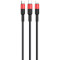 Кабель HOCO X26 Xpress 3-in-1 USB-A to M+L+C 1м Black/Red