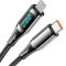 Кабель ESSAGER LED Digital Display Fast Charging Data Cable PD20 W Type-C to Lightning 2м Black (EXCTL-YDA01)