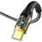 Кабель ESSAGER Interstellar Transparent Design Charging Cable Type-C to Type-C 60W 1м Black (EXCTT-XJ01-P)