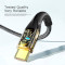 Кабель ESSAGER Interstellar Transparent Design Charging Cable Type-C to Type-C 60W 1м Black (EXCTT-XJ01-P)