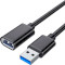 Кабель-подовжувач ESSAGER Extension Cable USB 3.0 Male to Female 1.5м Black (EXCAM-YT01)