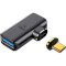 Адаптер POWERPLANT Magnetic USB Type-C - USB3.1 Type-A Black (CA914319)