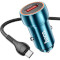 Автомобільний зарядний пристрій HOCO Z46 1xUSB-A, QC3.0 Sapphire Blue w/Micro-USB cable (6931474770301)
