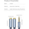 Спліттер ESSAGER Elantra Audio Splitter & Extension Aux Cable mini-jack 3.5мм - 2 x mini-jack 3.5мм 0.25м Gray (EYP35-YDB0G)