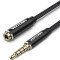 Кабель-подовжувач VENTION 3.5mm Audio Extension Cable mini-jack 3.5 мм 0.5м Black (BHCBD)