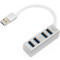USB-хаб FRIME 4-in-1 USB-A to 4xUSB3.0 Silver (FH-30520)