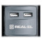 Мережевий фільтр REAL-EL RS-3 USB Charge Black, 3 розетки, 2xUSB, 1.8м (EL122500001)