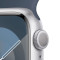 Смарт-годинник APPLE Watch Series 9 GPS 41mm Silver Aluminum Case with Storm Blue Sport Band M/L (MR913QP/A)