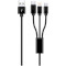 Кабель PROOVE Triple Connection 3-in 1 USB-A to Type-C/Micro-USB/Lightning 1.2м Black