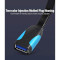 Кабель-удлинитель VENTION Flat USB AM/AF 3.0 Extension Cable 1м Black (VAS-A13-B100)