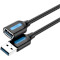 Кабель-подовжувач VENTION USB 3.0 AM/AF Extension Cable 3м Black (CBHBI)