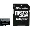 Карта памяти VERBATIM microSD Pro 128GB UHS-I U3 V30 A2 Class 10 + SD-adapter (47044)