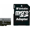 Карта памяти VERBATIM microSD Pro 512GB UHS-I U3 V30 A2 Class 10 + SD-adapter (47046)