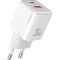 Зарядное устройство USAMS US-CC189 X-ron Dual USB PD30W Fast Charger White (CC189TC02)