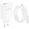 Зарядний пристрій BOROFONE BN10 Sunlight 1xUSB-C, 1xUSB-A, PD65W, QC3.0 22.5W White w/Type-C to Type-C cable