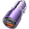 Автомобільний зарядний пристрій BOROFONE BZ20A Smart 1xUSB-A, 1xUSB-C, PD65W, QC3.0, 83W Transparent Purple