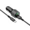 Автомобільний зарядний пристрій BOROFONE BZ21A Brilliant 2xUSB-A, QC3.0, 36W Black w/Type-C cable (BZ21ACB)