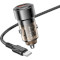 Автомобильное зарядное устройство BOROFONE BZ20 Smart 1xUSB-A, 1xUSB-C, PD20W, QC3.0, 38W Black w/Type-C to Type-C cable