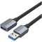 Кабель-подовжувач VENTION USB 3.0 AM/AF Extension Cable 1м Gray (CBLHF)