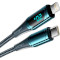 Кабель ESSAGER LED Digital Display Fast Charging Data Cable PD20 W Type-C to Lightning 1м Blue (EXCTL-YD03)