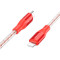 Кабель BOROFONE BX96 Crystal Silicone USB-C to Lightning 1м Red