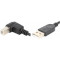 Кабель USB AM/BM 90° Left 1м Black (S0671)