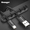Органайзер для кабелей ESSAGER Universal Desktop Silicone Cable Manager 5 Holes Wire Organizer Black