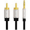 Кабель VENTION 3.5mm Male to 2RCA Male Audio Cable mini-jack 3.5 мм - 2RCA 1.5м Black (BCFBG)