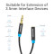 Кабель-подовжувач VENTION Audio Extension Cable mini-jack 3.5 мм 3м Black (VAB-B06-B300-M)
