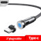 Кабель ESSAGER Universal 540° Rotate Magnetic Charging Cable USB-A to Type-C 1м Gray (EXCCXT-WC0G)