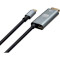 Кабель VINGA USB-C - DisplayPort/USB-C 1.5м Black (VCPVCCD1415PD)